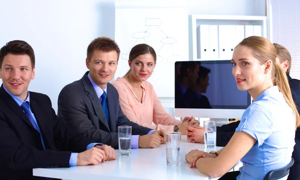 Business meeting -  manager discussing work with his colleagues — Stock Photo, Image