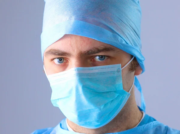 Surgeon in uniform close-up ready to step — Stock Photo, Image