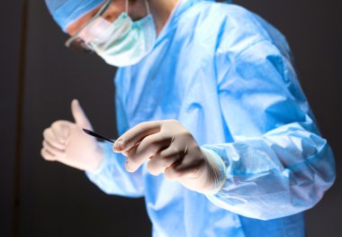 Adım cerrah Tekdüzen yakın çekim hazır