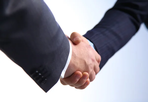 Business handslag. Två affärsman skakar hand med varandra på kontoret — Stockfoto