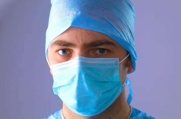 Surgeon in uniform close-up ready to step — Stock Photo, Image