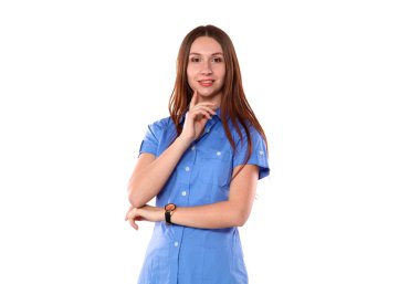 Genç güzel kız eğleniyor portresi kapatın. Doğal makyaj