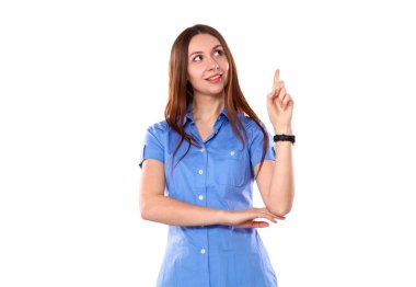 Genç güzel kız eğleniyor portresi kapatın. Doğal makyaj