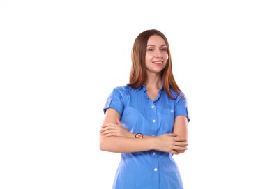 Genç güzel kız eğleniyor portresi kapatın. Doğal makyaj