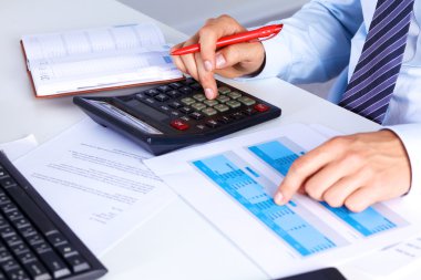 işadamı bir Resepsiyon bilgisayar grafikleri çalışma