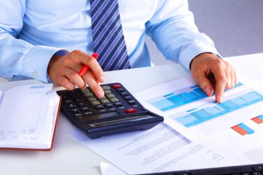 işadamı bir Resepsiyon bilgisayar grafikleri çalışma