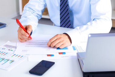 işadamı bir Resepsiyon bilgisayar grafikleri çalışma