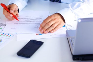 işadamı bir Resepsiyon bilgisayar grafikleri çalışma