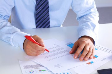 işadamı bir Resepsiyon bilgisayar grafikleri çalışma