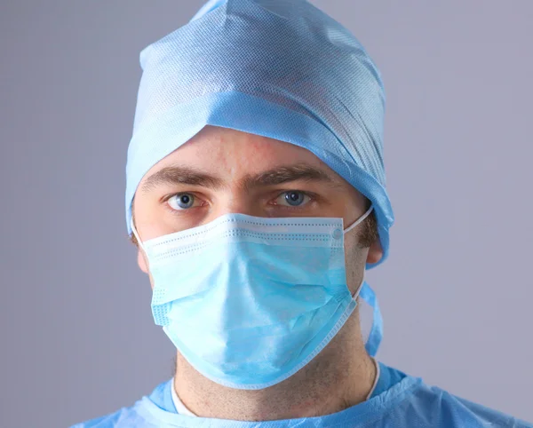 Surgeon in uniform close-up ready to step — Stock Photo, Image