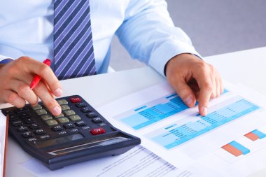 işadamı bir Resepsiyon bilgisayar grafikleri çalışma