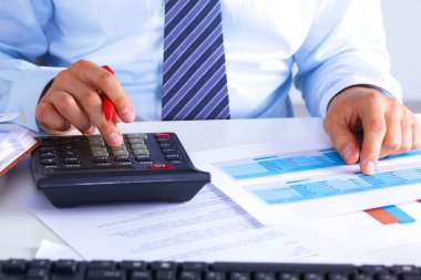 işadamı bir Resepsiyon bilgisayar grafikleri çalışma