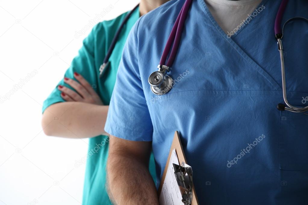 Doctor hand holding a stethoscope listening to heartbeat
