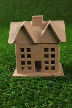 Harika bir rüya ev çim üzerinde duruyor