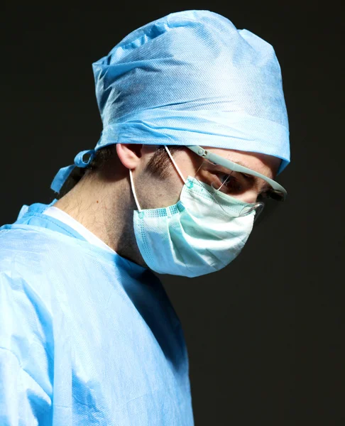 Surgeon in uniform close-up ready to step — Stock Photo, Image