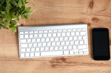 Modern alüminyum klavye ofis ahşap tablo