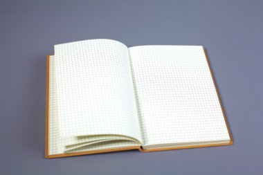 Not defterini açtınız. izole gri arka plan