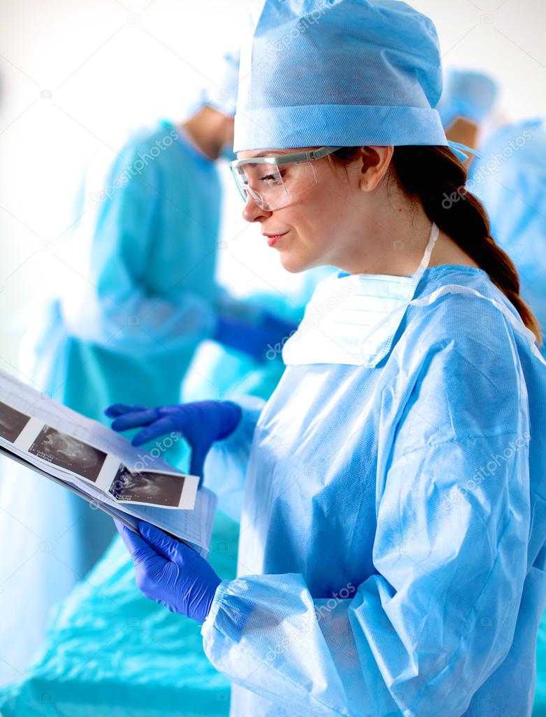 Surgery team in the operating room