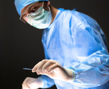 Adım cerrah Tekdüzen yakın çekim hazır