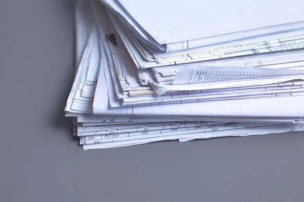 Dosya yığını, beyaz arka plan ile dosya klasörü — Stok fotoğraf
