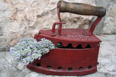 Lavanta ile eski kömür demir