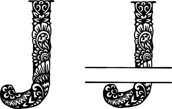Рука Намальована Літера Елемента Дизайну Векторні Ілюстрації — стоковий вектор