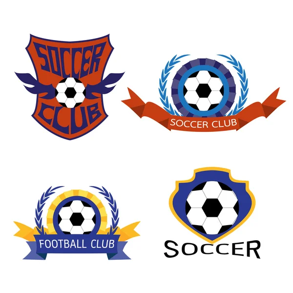 Logo calcio isolato su sfondo bianco — Vettoriale Stock