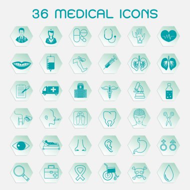 tıbbi simgeler dizisi