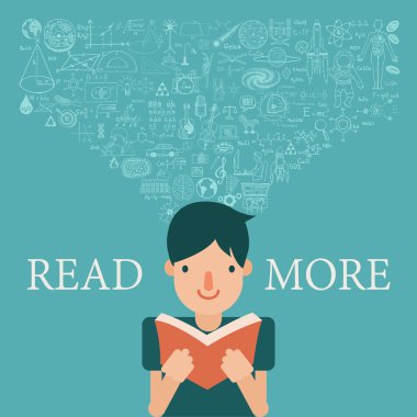 Gönüllülük a kitap bilgi akışı ile kafasına bir çocuk. Daha fazla kavram okuyarak bilgi genişletmek.