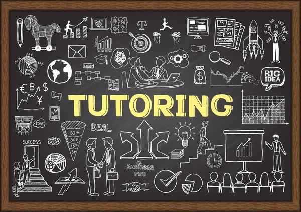Doodles sobre tutoria — Vetor de Stock