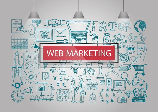 Web marketing — Stockový vektor