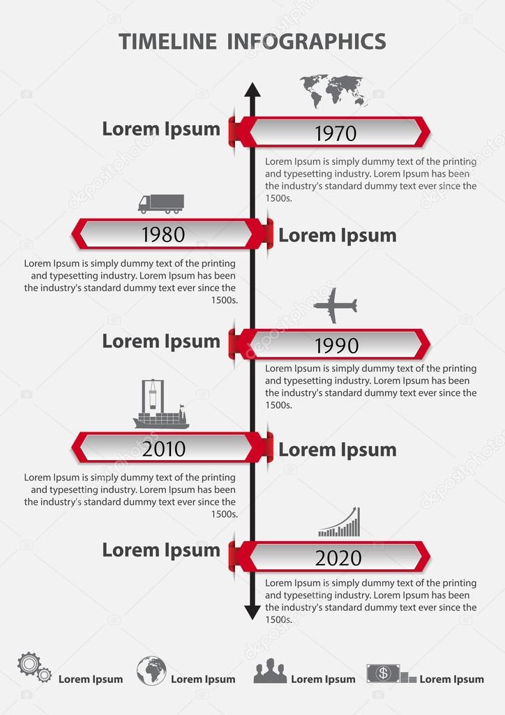 Time line infographics vector template