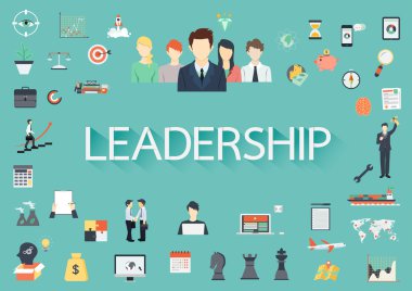 Word uzun gölge düz simgeler ile ilgili tarafından çevreleyen ile liderlik.