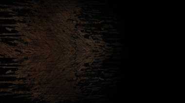 Koyu kahverengi, kırmızımsı tonları olan koyu ahşap yapılı arka plan ve sağ tarafta tamamen karanlığa dönüşüyor. Yıpranmış zemin ya da kaba kereste yüzeyi olabilir.