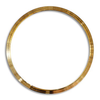 Parlak metalik kaplama ve yumuşak damla gölgesi olan zarif yuvarlak altın çerçeve. Dairesel altın kenar kolay grafik tasarımı için kırpma yolu ile beyaz arkaplan üzerinde izole edilir