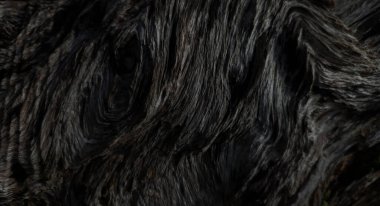 Yıpranmış koyu kahverengi ağaç gövdesinin kaba çatlak kabuk dokusuyla yatay görüntüsü.