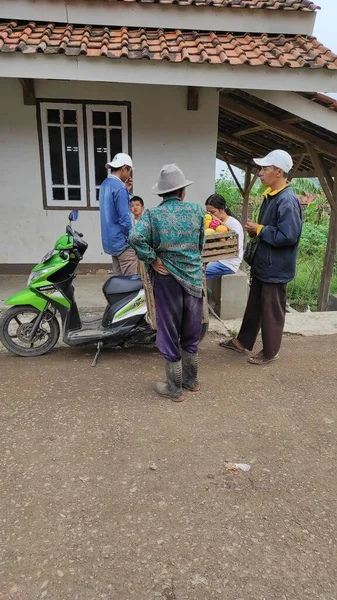 Cikancung Westjava Indonesien Juni 2021 Foto Eines Obstverkäufers Der Ein — Stockfoto