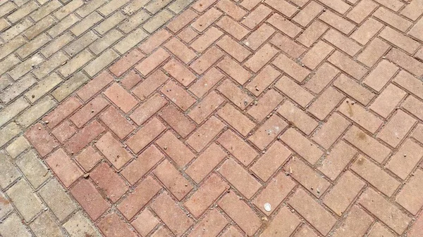 Background Photo Red Gray Paving Blocks Residential Street — Stock Photo, Image