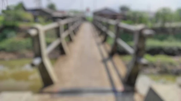 Αφηρημένο Αποεστιασμένο Θολό Φόντο Της Μίνι Γέφυρας Στην Περιοχή Rancaekek — Φωτογραφία Αρχείου