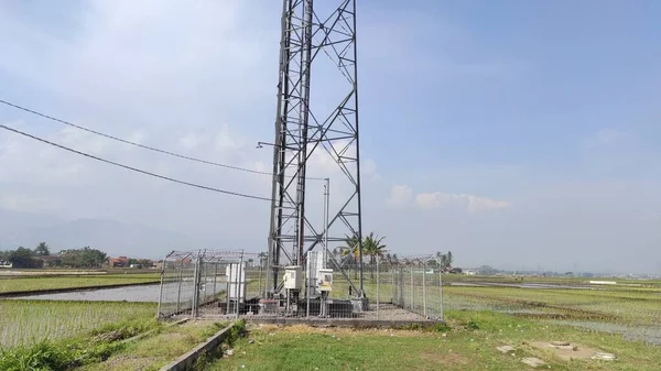 Rancaekek Bölgesindeki Elektrik Santralinin Peyzaj Fotoğrafı — Stok fotoğraf