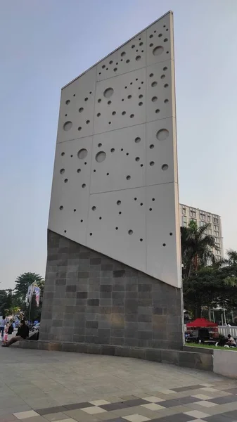 Bandung Indonesien Juni 2021 Foto Eines Monuments Form Großer Mauern — Stockfoto