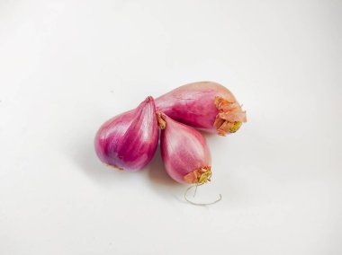 shallot onion isolated on a white background in mini studio