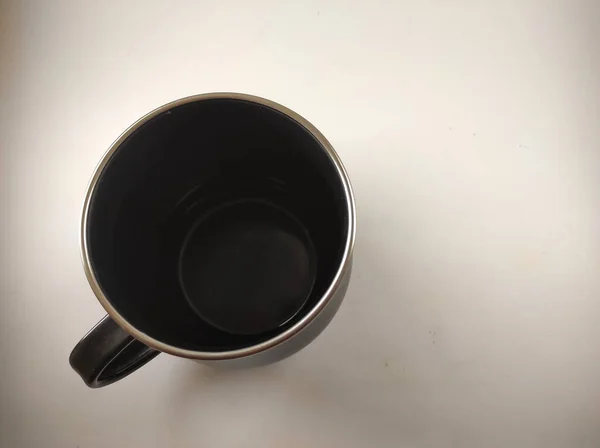 Photo Empty Black Mug Isolated White Background — Stock Photo, Image
