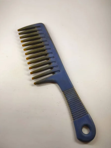 Photo Blue Hair Comb Isolated White Background — Stock Photo, Image