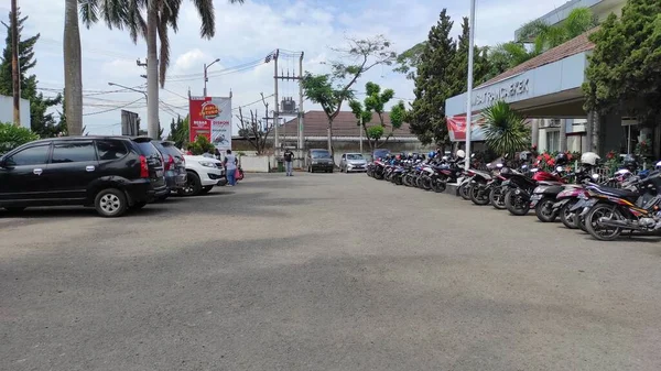 Cikancung Westjava Indonesien September 2021 Abstraktes Defokussiertes Foto Des Motorrad — Stockfoto