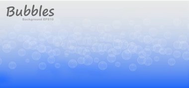 Mavi arkaplanda sabun köpükleri. Vektör illüstrasyonu. Etiket, çocuk oyuncakları etiketi.