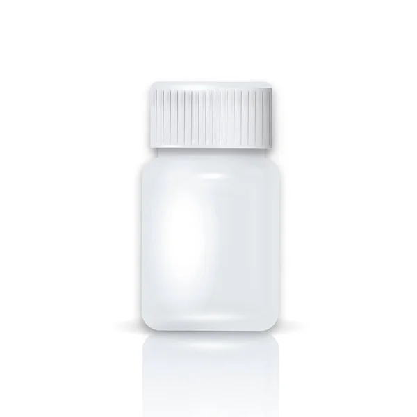 Ρεαλιστικό Πλαστικό Λευκό Μπουκάλι Μοκάρετε Πρότυπο Εικονογράφηση Διανύσματος — Διανυσματικό Αρχείο