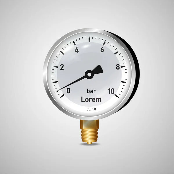 Illustration Pressure Meter Gauge — Stock Vector