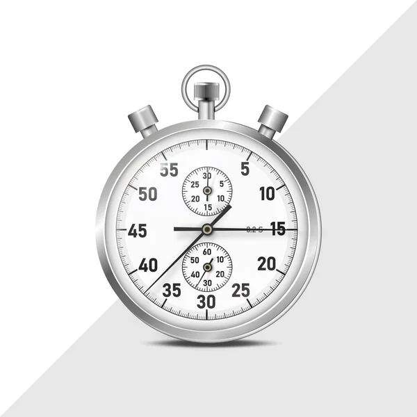 Stoper Wektorowy Chronometr Klasyczny Eps Realistyczny Występ Wykazywania Przedziałów Czasowych — Wektor stockowy