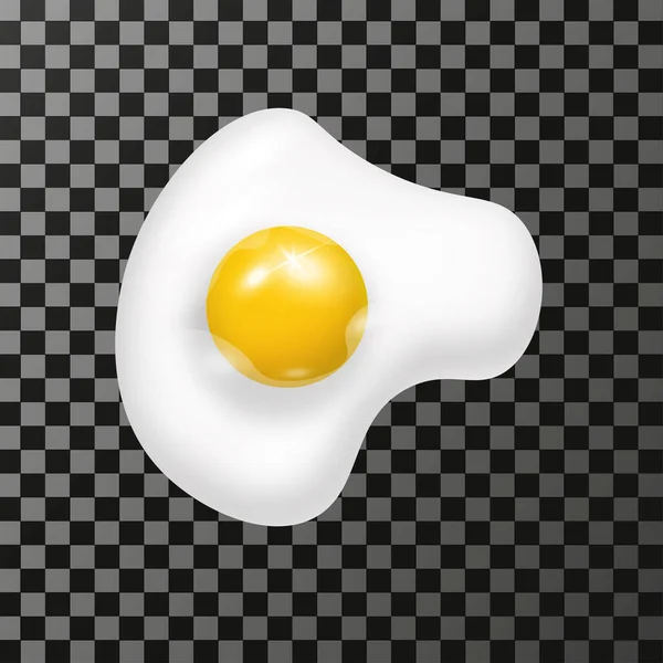 Huevos Revueltos Imagen Vectorial Realista Diseño Alimentos Tema Decoración — Archivo Imágenes Vectoriales